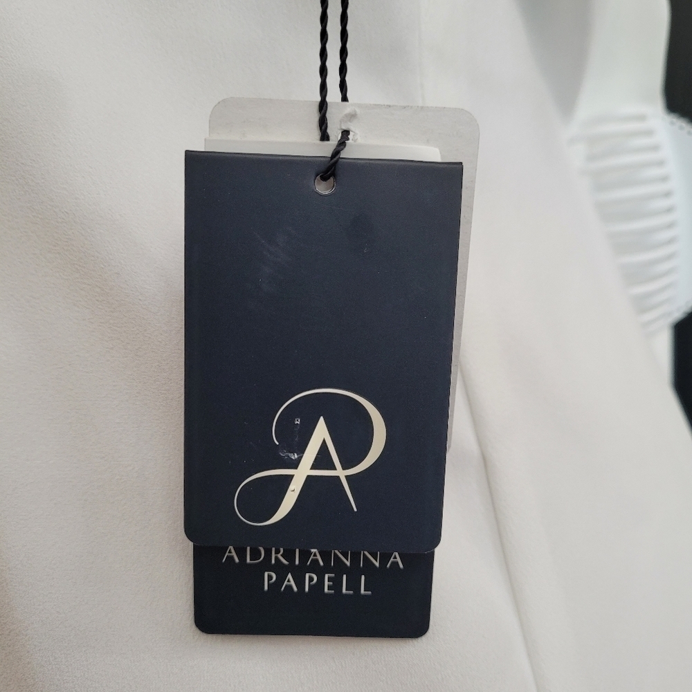 Adrianna Papell Satin Crepe High Low Dress - Picture 8 of 11